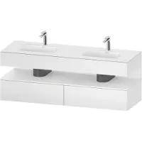 Duravit Einbauwaschtisch-Möbel-Set Qatego 160x55x60cm, Kon-WTU, Nischenb, we ma