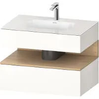 Duravit Einbauwaschtisch-Möbel-Set Qatego 80x55x60cm, E nat/weiß hgl, Konsolen-Waschtischunterbau