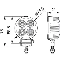 Hella Arbeitsscheinwerfer 12 V 24 W LED 5.700 K 1.700 lm universell einsetzbar