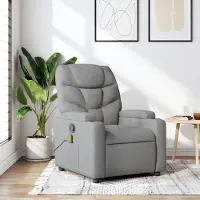 Prolenta Maison Exclusive - Massage-Relaxsessel, hellgrauer Stoff