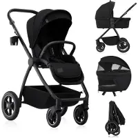 Lionelo Meril 2-in-1 Kombikinderwagen, Black Onyx