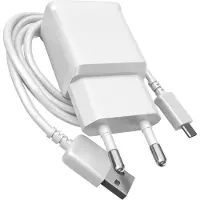 Samsung , USB-Netzteil (8W) mit USB / USB-C Kabel, Weiß