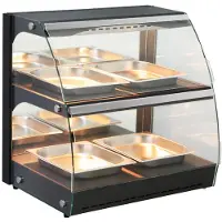 Hendi Warmhaltevitrine mit Quartzheizung 2 Auslagen