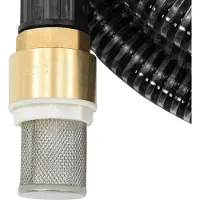 vidaXL "2026 Modern"Gartenschläuche - Schwarz Saugschlauch mit Messing-Anschlüssen Schwarz 1,1" 10 m PVC Promotion3745473