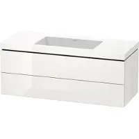 Duravit Waschtischunterschrank c-bonded L-Cube 120x48cm, o HL, we. hgl, 2 Schub., wandhängend