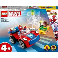 LEGO 10789 Marvel Spider-Mans Auto und Doc Ock Set, Spidey und seine Super-Freunde, baubares Spielzeug für Jungen und Mädchen ab 4 Jahren, mit im Dunkeln leuchtenden Teilen