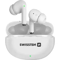 Swissten , Bluetooth 5.0 In-Ear Kopfhörer Touch 15 Std. Akku USB-C Ladekabel, Weiß