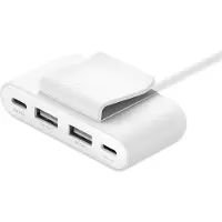 Belkin BUZ001bt2MWHB7, USB Typ-C, USB 3.2 Gen 1 (3.1 Gen 1) Type-A, USB Typ-C, Weiß, Rundkabel, 2 m, 1 Stück(e)