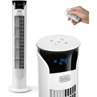 Black & Decker BXEFT48E Turmventilator Fernbedienung 3Geschwindigkeiten + 3 Modi