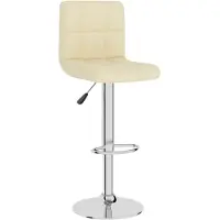 vidaXL Möbel Barhocker für Küche - Tresenhocker - Barstuhl - Creme Stoff - Barstühle klassischem Design CLORIS4141646