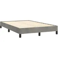vidaXL Bettgestell ohne Matratze Hellgrau 120x190 cm Samt
