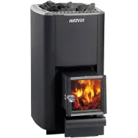 Harvia Saunaofen S2 16,5 kW mit Glastüren, 30 kg Steinmenge, 390 mm breit, für 6 bis 13 Kubikmeter Saunaräume