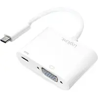Logilink 0.14m, 2xUSB-C/VGA, 1920 x 1200 Pixel