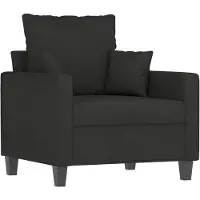 vidaXL Sessel Schwarz 60 cm Stoff