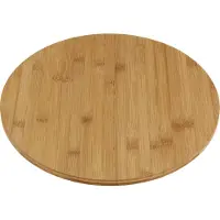 Excellent houseware Drehbare Servierplatte, Bambus, 35 cm, braun