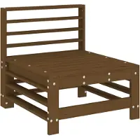 vidaXL Garten-Mittelsofa Honigbraun Massivholz Kiefer