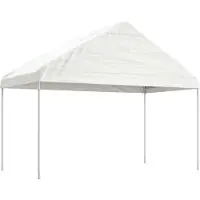 vidaXL Pavillon mit Dach Weiß 4,46x4,08x3,22 m Polyethylen