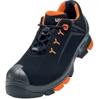 Uvex 65082, Unisex, Erwachsener, Sicherheitsschuhe, Schwarz, Orange, ESD, S3, SRC, Speed-Schnürsenkel