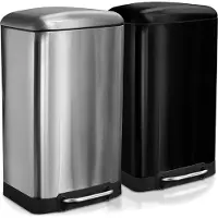 Floordirekt Mülleimer Cubo Edelstahl Farbe: Schwarz