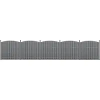Neu.holz WPC Gartenzaun Sichtschutzzaun Windschutz Lamellenzaun Zaun 932x(165-185) cm Rund