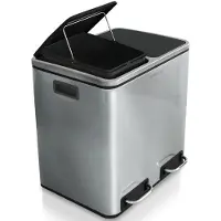 Karat Tretmülleimer Felix Trennsystem Edelstahl 2 x 15 Liter (30 Liter)