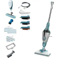 Black & Decker BHSM1610DSM, Tragbarer Dampfreiniger, 0,5 l, Aqua-Farbe, Weiß, Tasten, 1600 W, AC