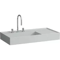 Laufen Waschtisch KARTELL 900x460mm Abl. re o ÜL 2 HL-Ausf. grau