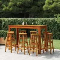 vidaXL Möbel Barhocker 8 Stk. Massivholz Akazie - Gartenstühle 3115986