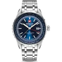 Swiss Military Hanowa Herrenuhr Quarzuhr silber / blau onesize Herren 44 SMWGH0003203, SMWGH0003204