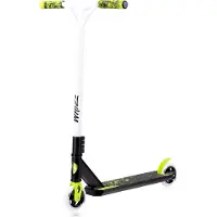 Lionelo Stunt Scooter Whizz Cityroller Kickscooter Kinderroller Tretroller Funscooter aus extrastarkem eloxiertem Aluminium, ABEC-9 - Green Lime