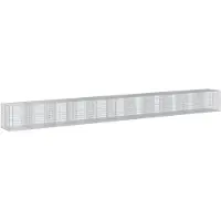 vidaXL Gabione mit Deckel 1100x100x100 cm Verzinktes Eisen