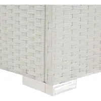 vidaXL "im Sonderangebot"Sonnenliege HOMMIE - Gartenliege - Gartenmöbel - mit Auflage Poly Rattan Weiß - 195x60x(31-68) cm DEMöbel 1568913