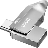 Hoco , USB-3.0 / USB-C Speicherstick 64 GB mit bis zu 150 MB/s Datentransfer, Silber