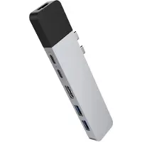 Hyper HyperDrive NET, Schwarz, Silber, HDMI, RJ-45, Thunderbolt 3, USB 3.2 Gen 1 (3.1 Gen 1) Type-A, USB 3.2 Gen 1 (3.1 Gen 1) Type-C, Aluminium, FCC, CE, USB