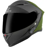Bogotto H153 BT SPN Schwarz Grün Bluetooth Helm Größe XS