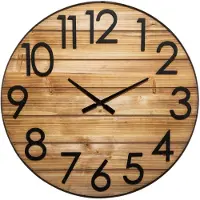 Atmosphera Wanduhr aus Holz ABBY, Tannenholz, Ø 70 cm