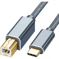 Reagle USB-C auf USB-B Druckerkabel 2 m – kompatibel mit HP Canon Epson Xerox Brother