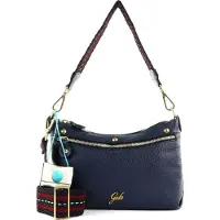 Gabs Leder Schultertasche Umhängetasche Clelia Shoulder Bag Ink Blue dunkelblau