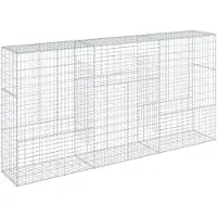 vidaXL Gabione mit Deckel 300x50x150 cm Verzinktes Eisen