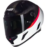 Nolan X-804 RS Ultra Carbon D.O.C. Helm, schwarz/weiß, XL (62)