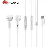 Huawei Original Kopfhörer In-Ear CM33, Mikrofon, USB Typ C, Weiß