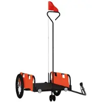 Syfax Fahrradanhänger Orange Oxford-Gewebe und Eisen
