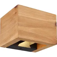 Globo Lighting Wandleuchte Holz dunkelbraun, LED
