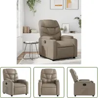 The Living Store Relaxsessel Cappuccino-Braun Kunstleder