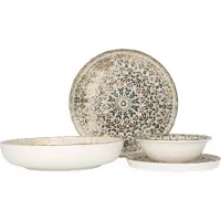 RINART Geschirrset - Aztec - 24 teilig - 6 Personen - Porzellan