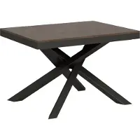 Itamoby Ausziehbarer Tisch 90x120/380 cm Volantis Evolution Walnuss Anthrazit Gestell
