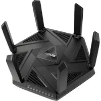Asus RT-AXE7800, Wi-Fi 6E (802.11ax), Tri-Band (2,4 GHz/5 GHz/6 GHz), Ethernet/LAN, Schwarz, Tabletop-Router