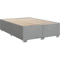 Syfax Bettgestell ohne Matratze Hellgrau 160x200 cm Stoff