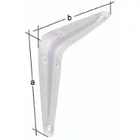 Alberts Gustav Konsole 125x100mm Stahl Oberfläche weiß lackiert - 348656