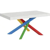 Itamoby Ausziehbarer Tisch 90x160/420 cm Volantis Weiße Esche Gestell 4/B